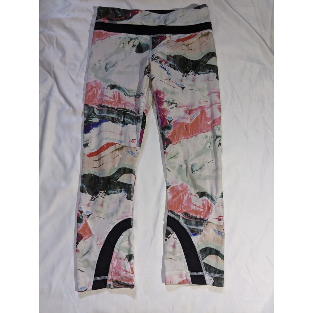 Lululemon Run Inspire Crop II Pant Pigment Wave Luxtreme Size 4 Multicolor